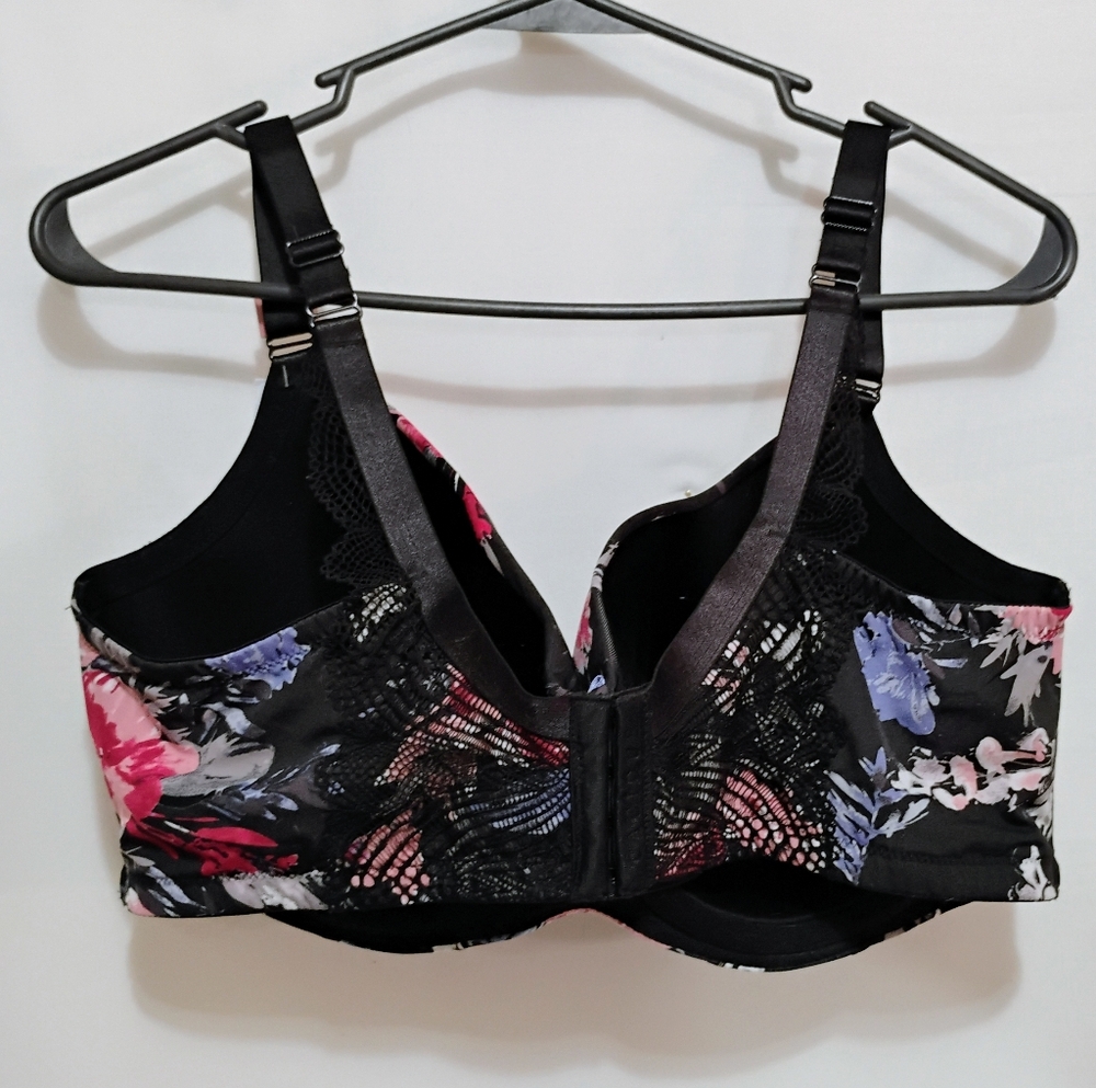 NWT Cacique 42DDD Back Floral Balconette Bra Underwire Lace - Picture 4 of 10